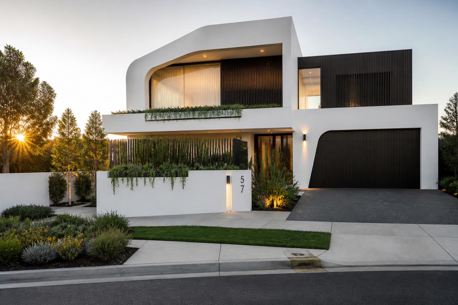 Pristine modern Dallas home after professional house washing
